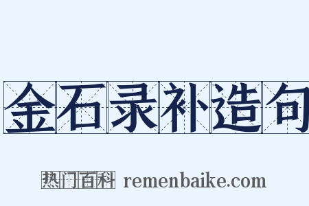 金石录补造句是什么意思的图片